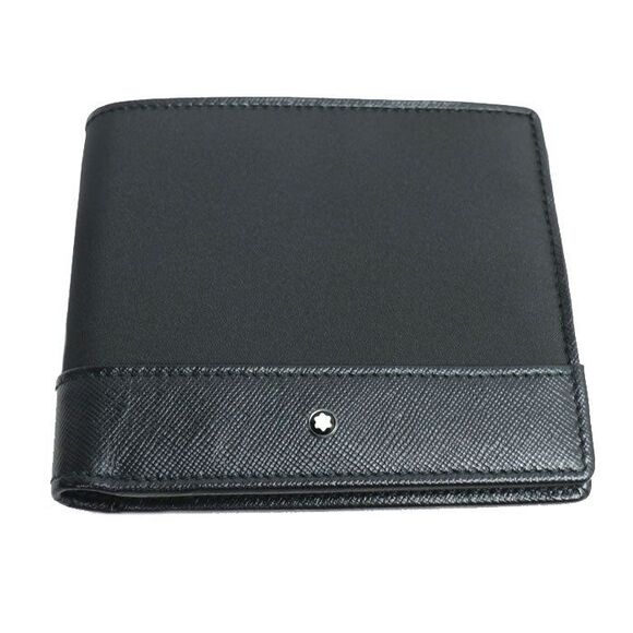 Montblanc Sartorial Jet Leather Nylon Wallet - Picture 1 of 5